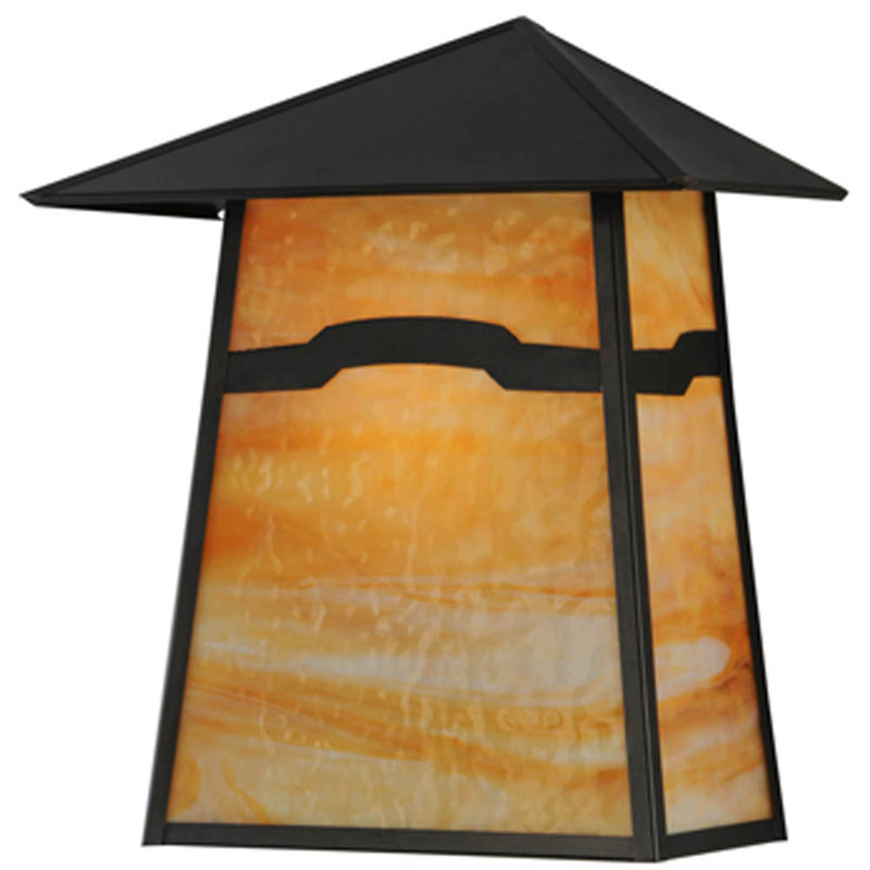 Rustic Brown Solid Brass 1-Light Outdoor Wall Sconce
