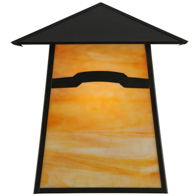 Rustic Brown Solid Brass 1-Light Outdoor Wall Sconce