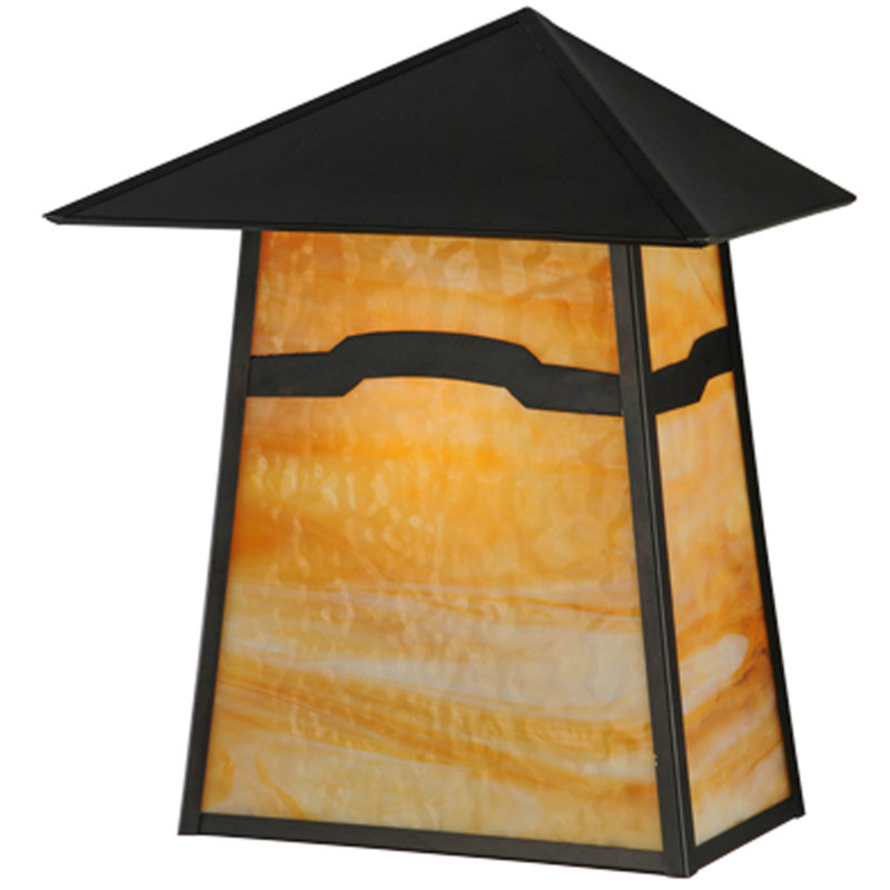 Rustic Brown Solid Brass 1-Light Outdoor Wall Sconce