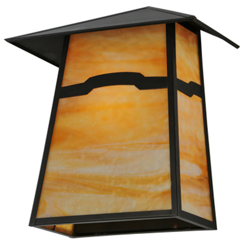 Rustic Brown Solid Brass 1-Light Outdoor Wall Sconce