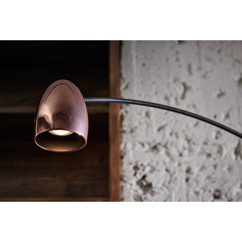 Adjustable Black Arc Touch Floor Lamp, 63.7" Height