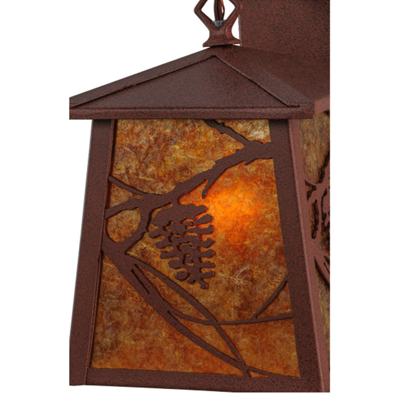 Whispering Pines 1-Light Steel Lantern Wall Sconce