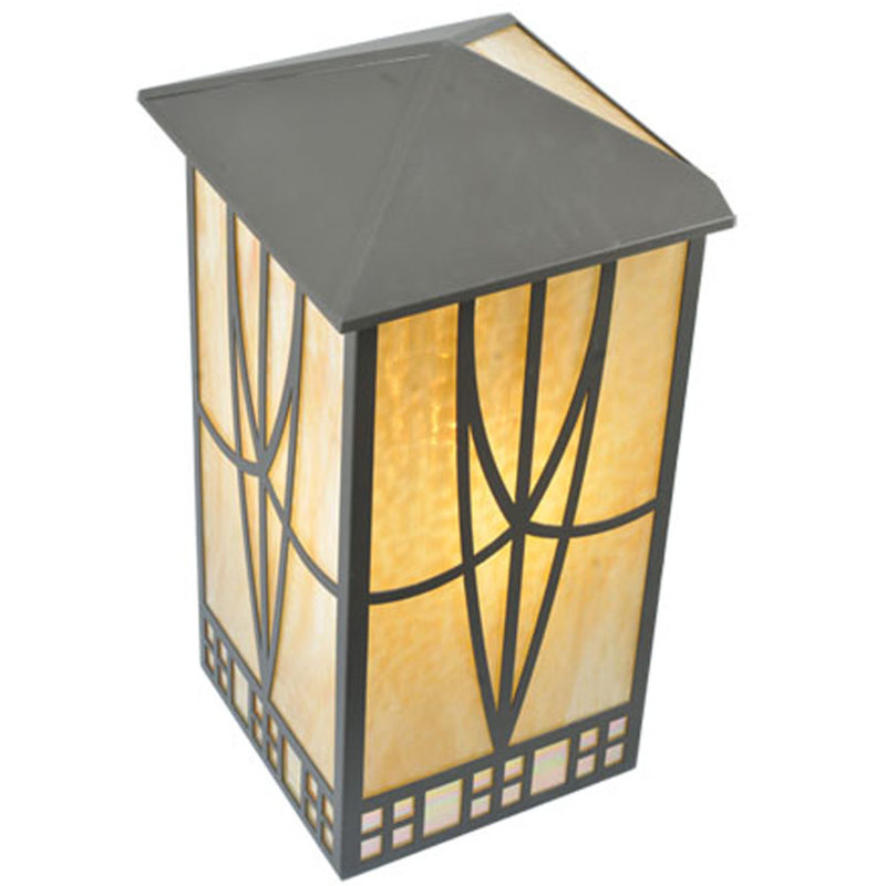 Scottsdale Ambient Steel Sconce with Colorful Glass Shade