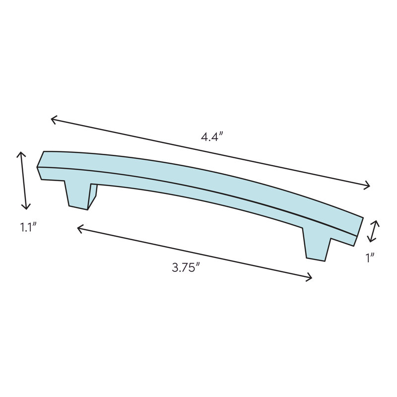 Modern Brushed Nickel Bar Pull with Mounting Hardware