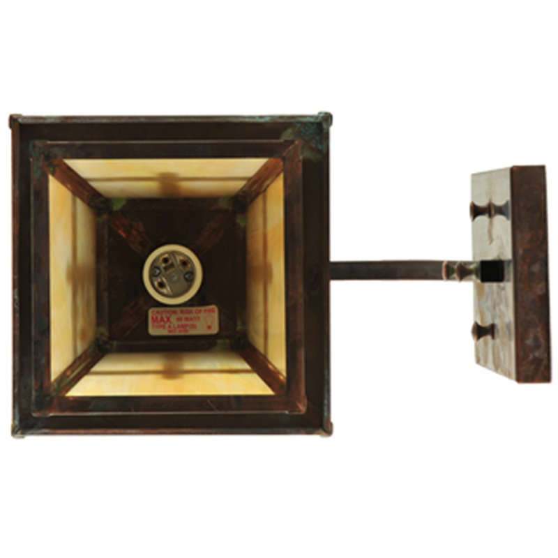 Handcrafted Solid Brass 1-Light Outdoor Lantern Wall Sconce