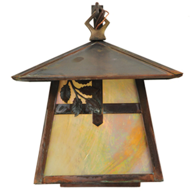 Handcrafted Solid Brass 1-Light Outdoor Lantern Wall Sconce
