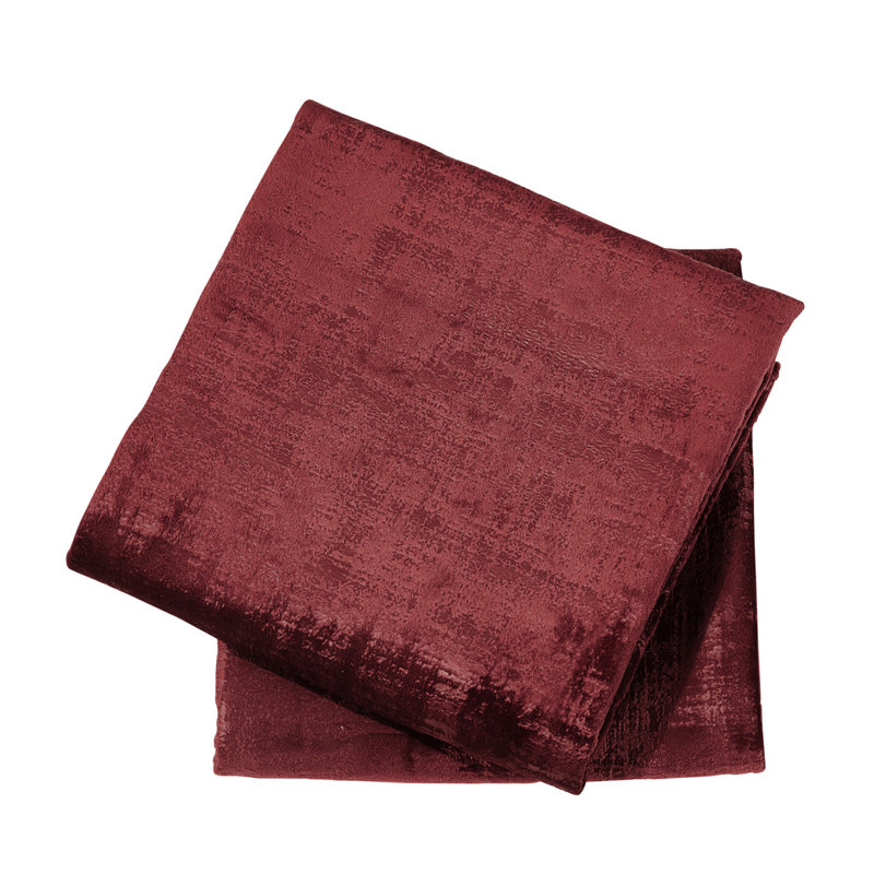 Ruby Wine Textured Velvet Euro Pillow Covers, Set of 2