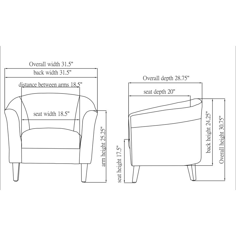 Accession Reception Chair with Wood Frame