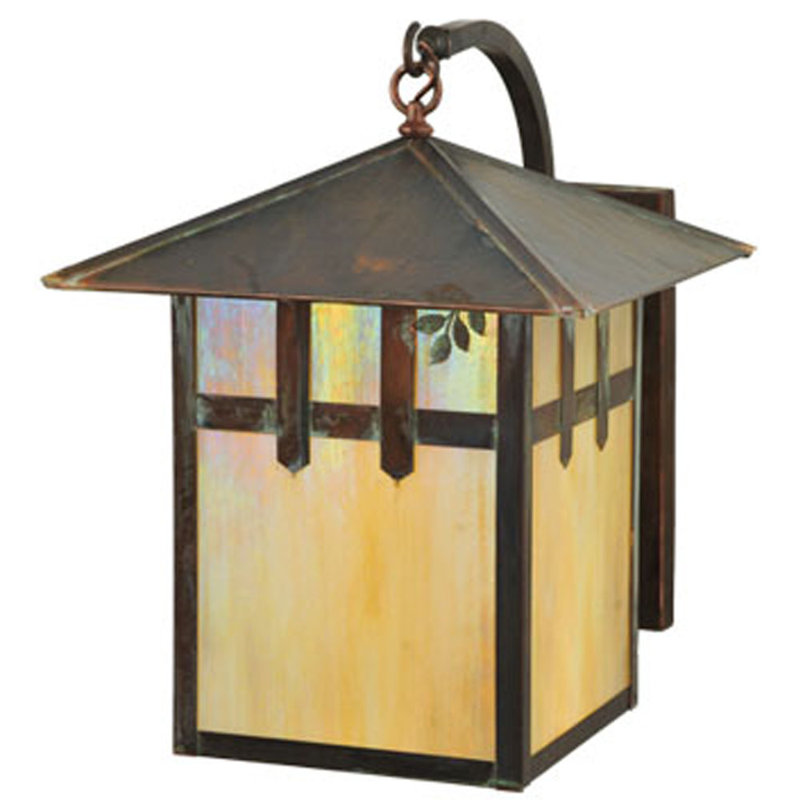 Seneca Double Cross Mission 21" Birchwood Outdoor Wall Lantern