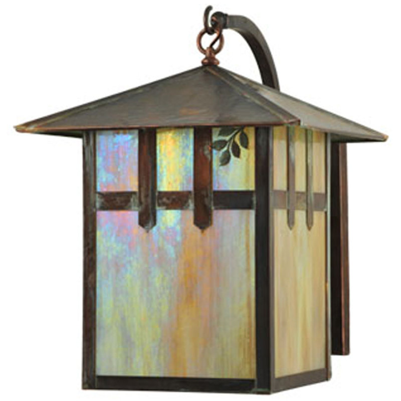 Seneca Double Cross Mission 21" Birchwood Outdoor Wall Lantern