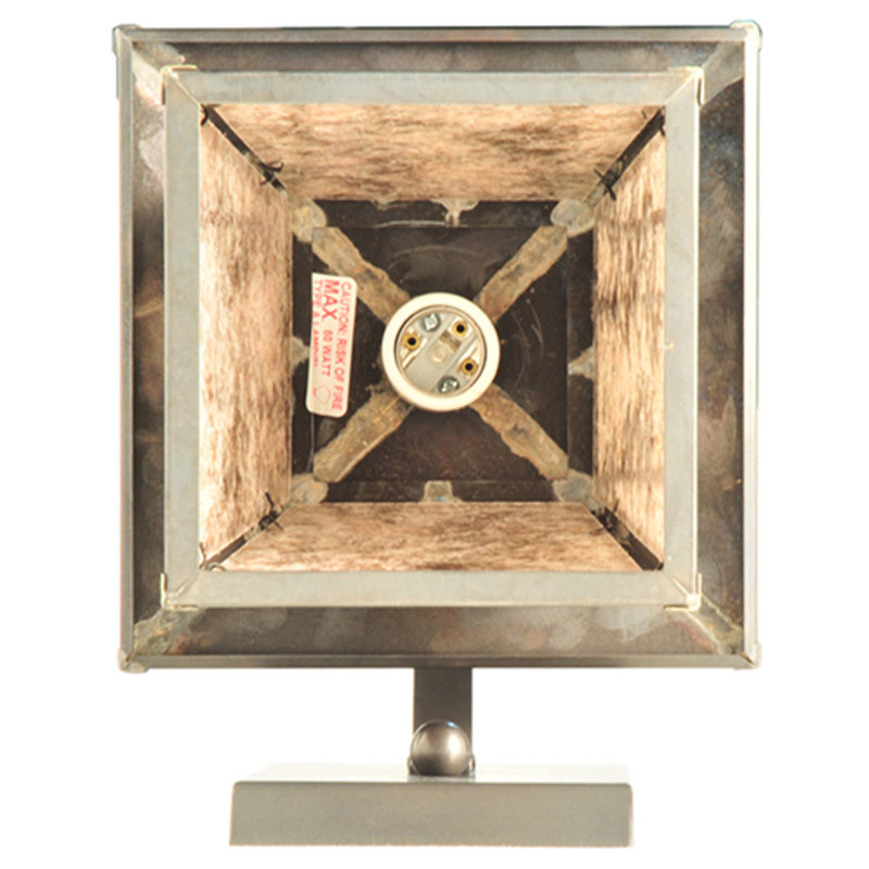 Rustic Tall Pine 1-Light Silver-Brown Solid Brass Sconce