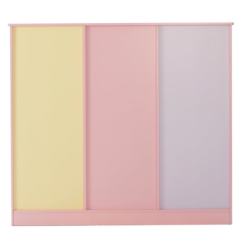 Bright Garden 36" Pink Adjustable Cube Wooden Kids' Bookshelf