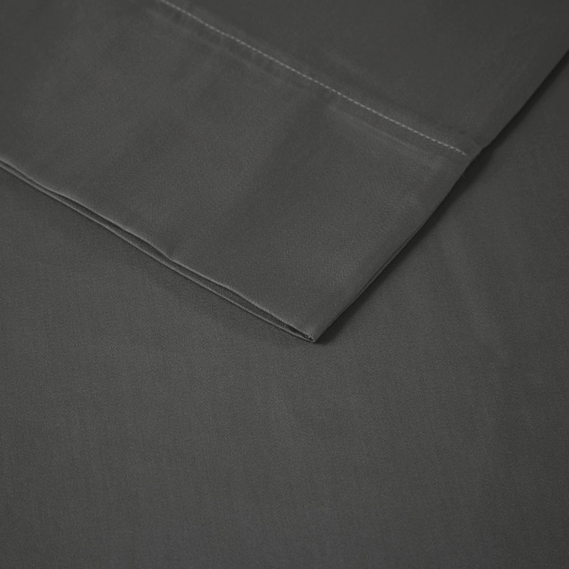 1500 Thread Count Charcoal Cotton Blend King Pillowcases