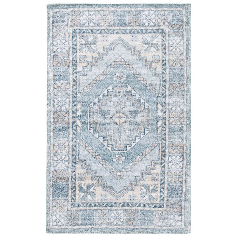 Gray and Ivory Flat Woven Handmade Wool Area Rug, 3' x 5'
