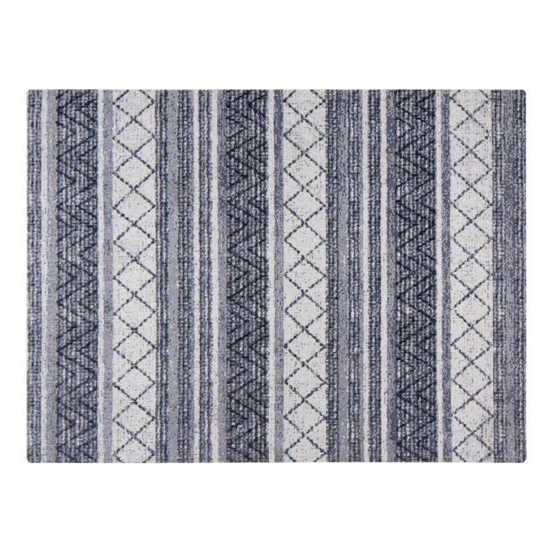 Alesund 40" x 54" Gray and Beige Polyester Chair Mat