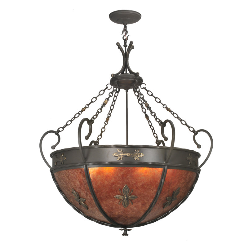 Old London Bronze 7-Light Glass LED Pendant