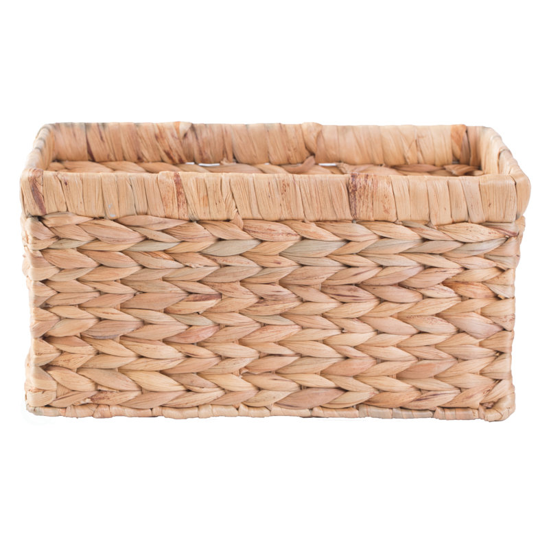 Small Natural Wicker Rectangular Storage Basket