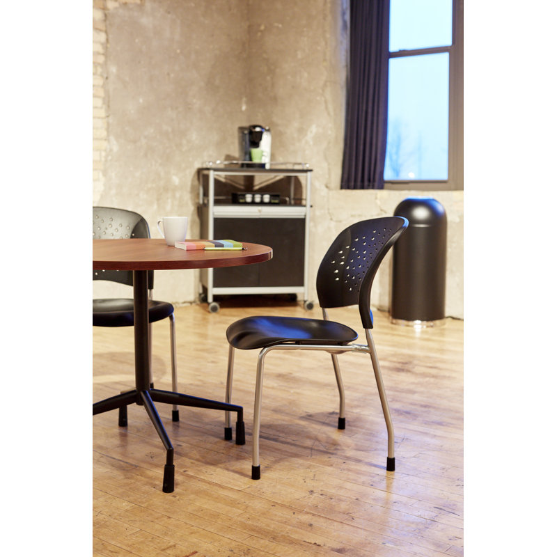 Black Melamine and Steel Beverage Cart with Storage and Wine Rack