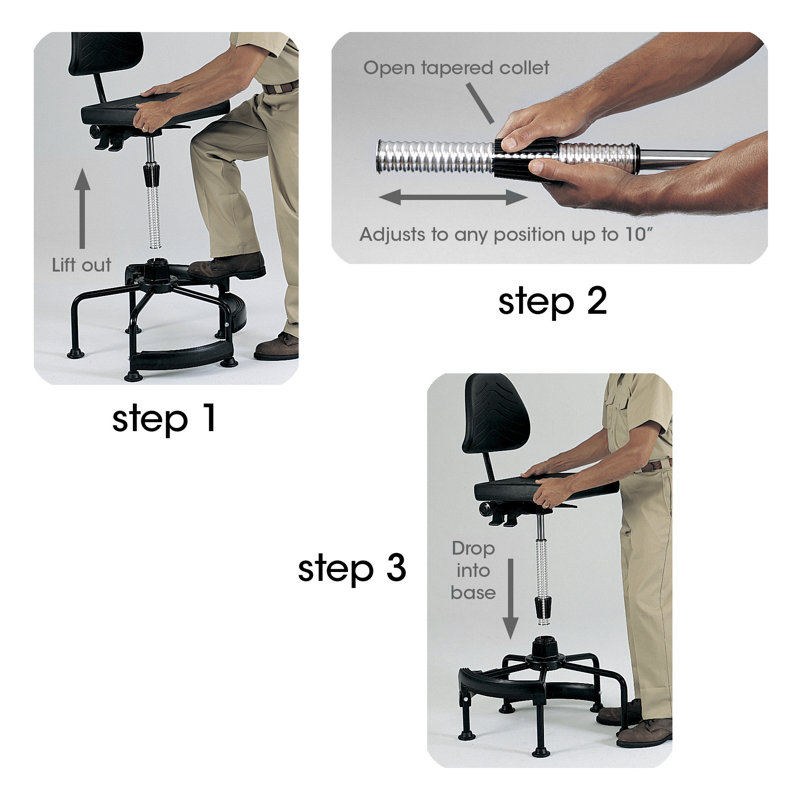 ErgoFlex 360 Swivel High-Back Task Chair in Black Polyurethane