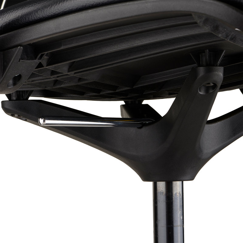 ErgoFlex Black Vinyl Swivel Extended-Height Office Chair