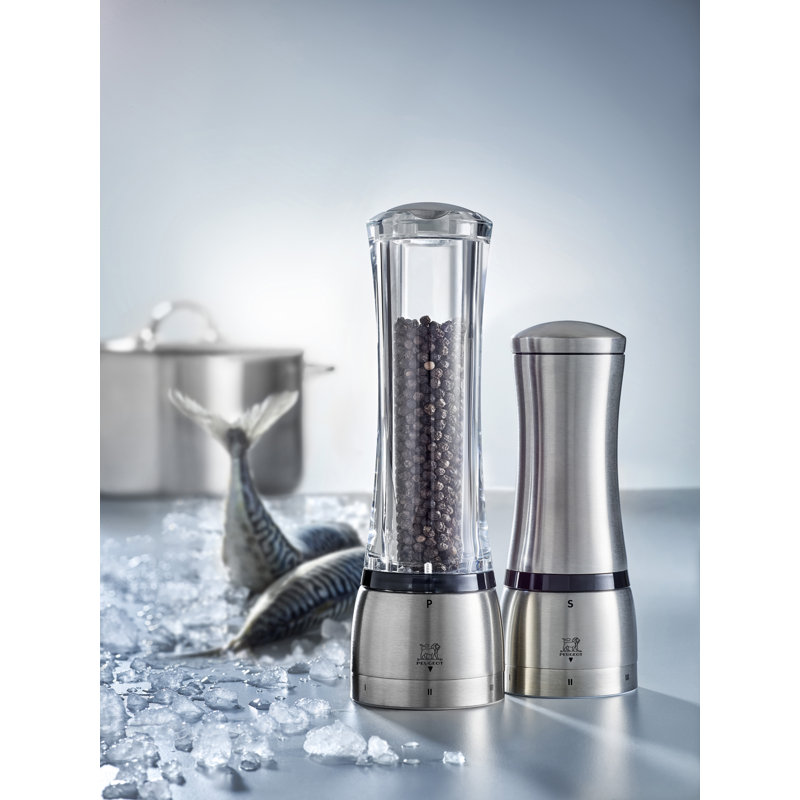 Stainless Steel and Acrylic 6.5 Inch Pepper Mill