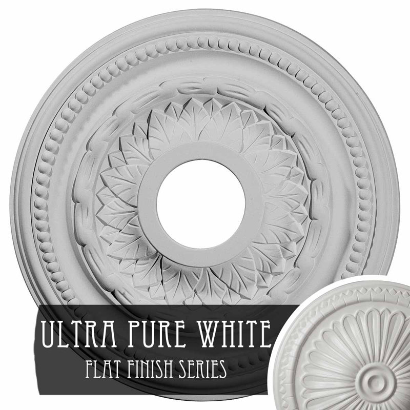 Ultra Pure White Decorative Ceiling Medallion 15.75"