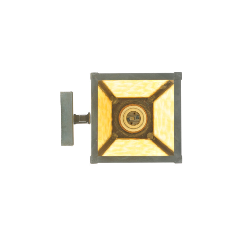 Mission Bronze 6.5" Dimmable Wall Sconce with Art Glass