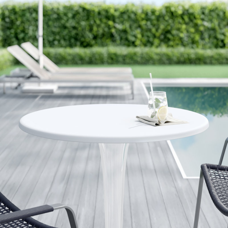 Philippe Starck 28" Round Acrylic Outdoor Coffee Table in Black