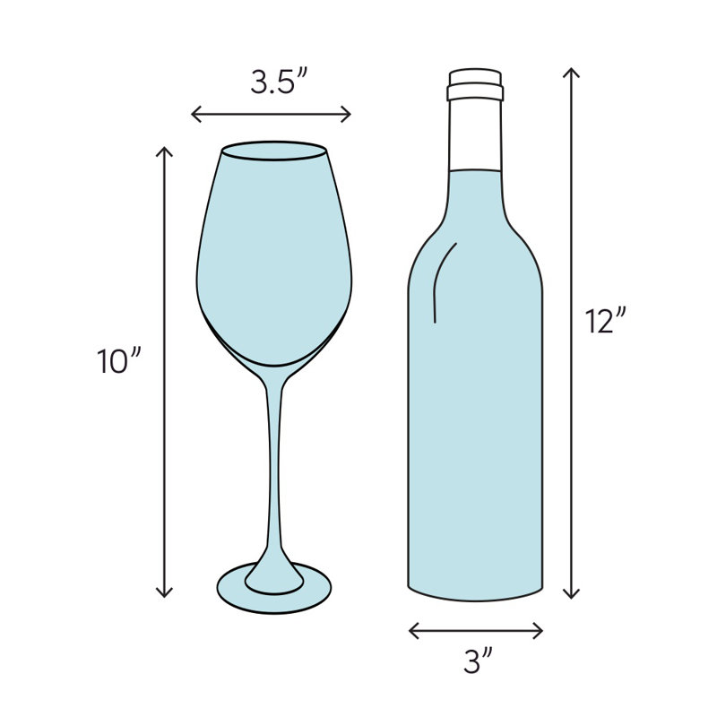 Elegant Clear Handcrafted Glass White Wine Stemware Set
