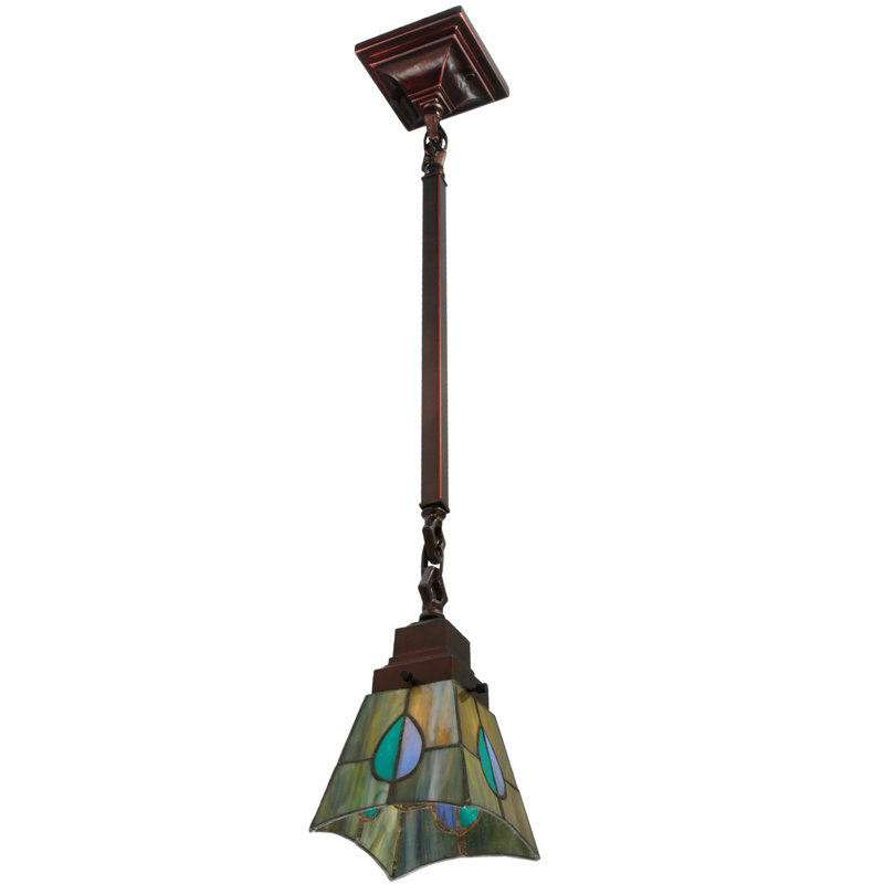 Meyda Tiffany Mackintosh Leaf Bronze Mini Island Pendant