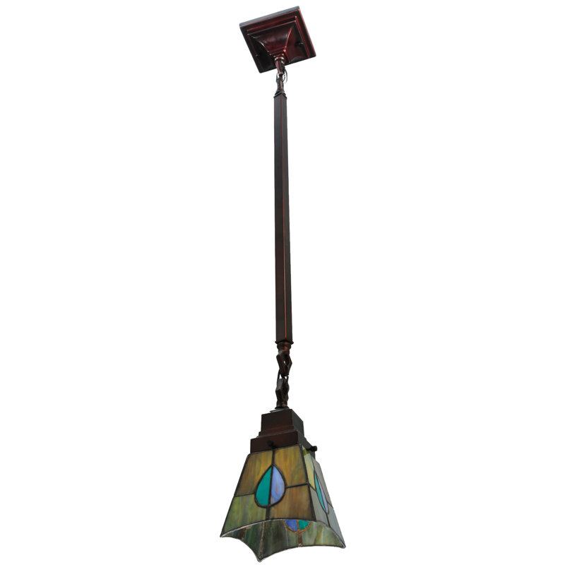 Mackintosh Leaf 5" Brass Mini Pendant for Indoor/Outdoor