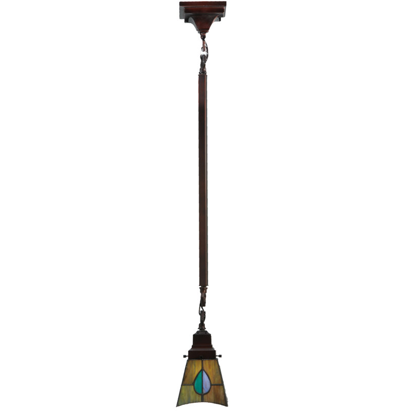 Mackintosh Leaf 5" Brass Mini Pendant for Indoor/Outdoor