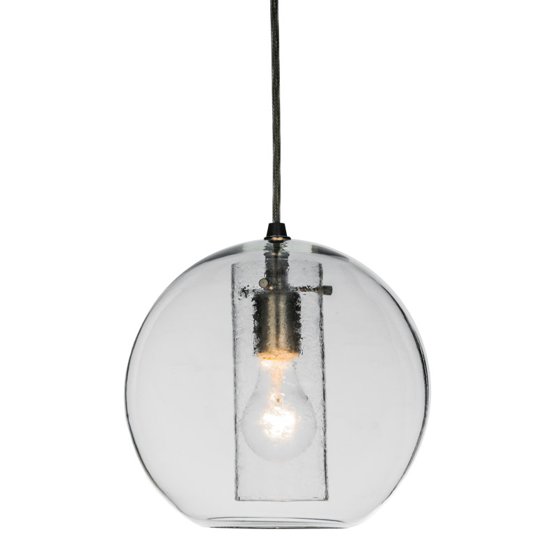 Clear Glass Brushed Nickel Mini Globe Pendant Light