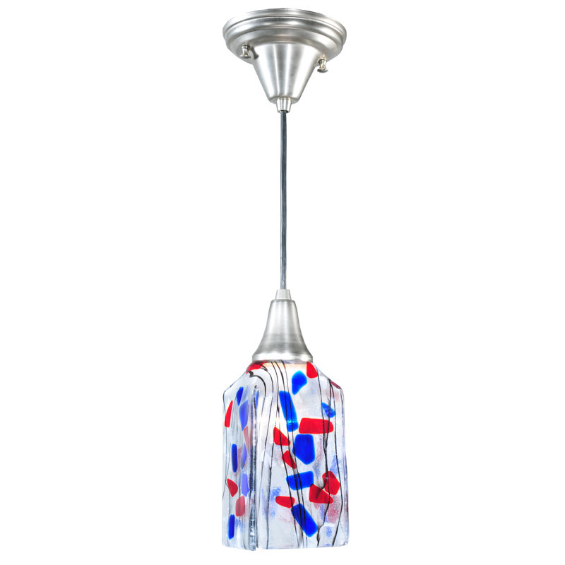 Kayme Brushed Nickel 1-Light Mini Globe Pendant, Energy Star