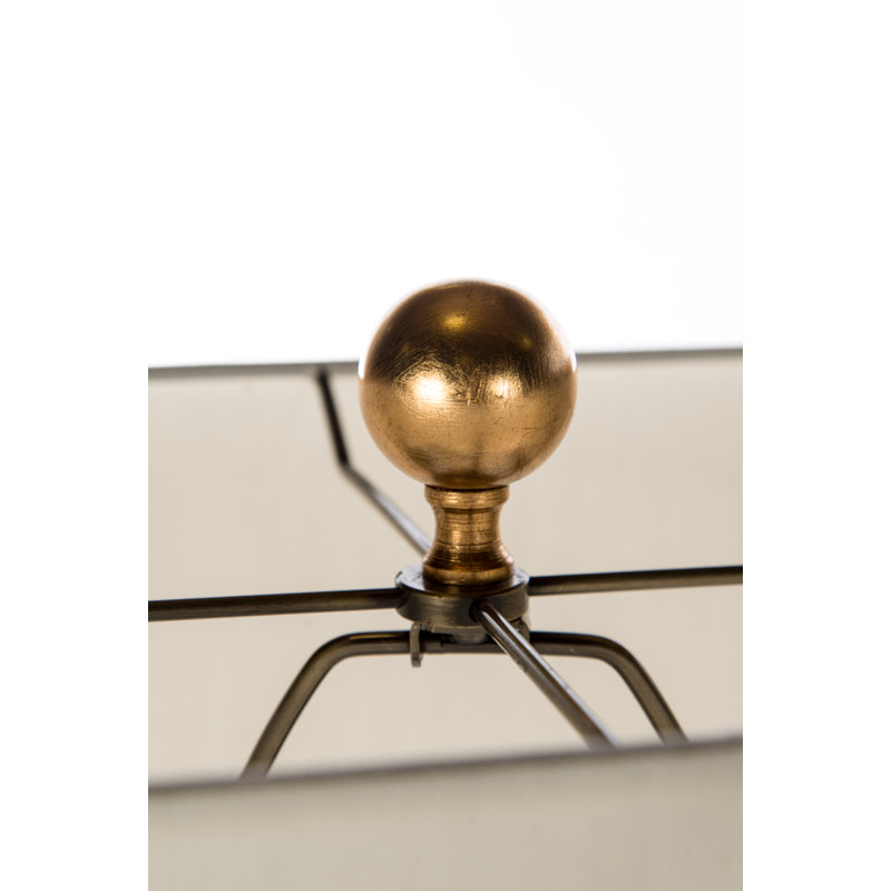Appian Gold Oval Ring Table Lamp with Ribbon Glass Accent