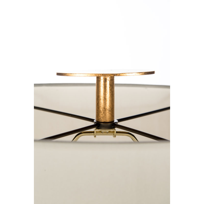 Capella White Quartz Table Lamp with Cream Shade