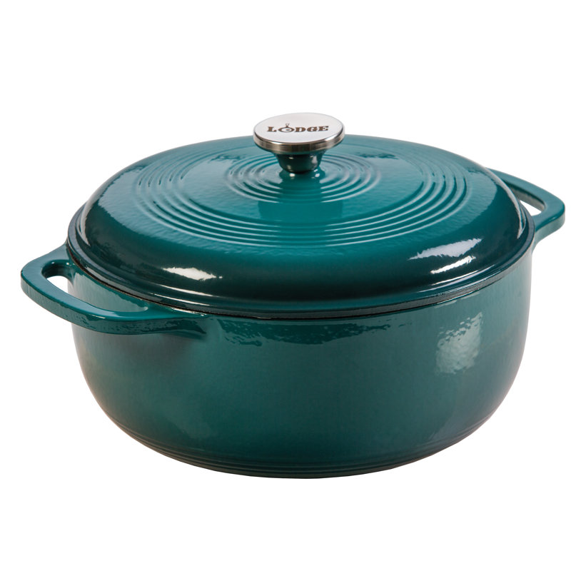 Lagoon Blue 6 Qt Enameled Cast Iron Dutch Oven