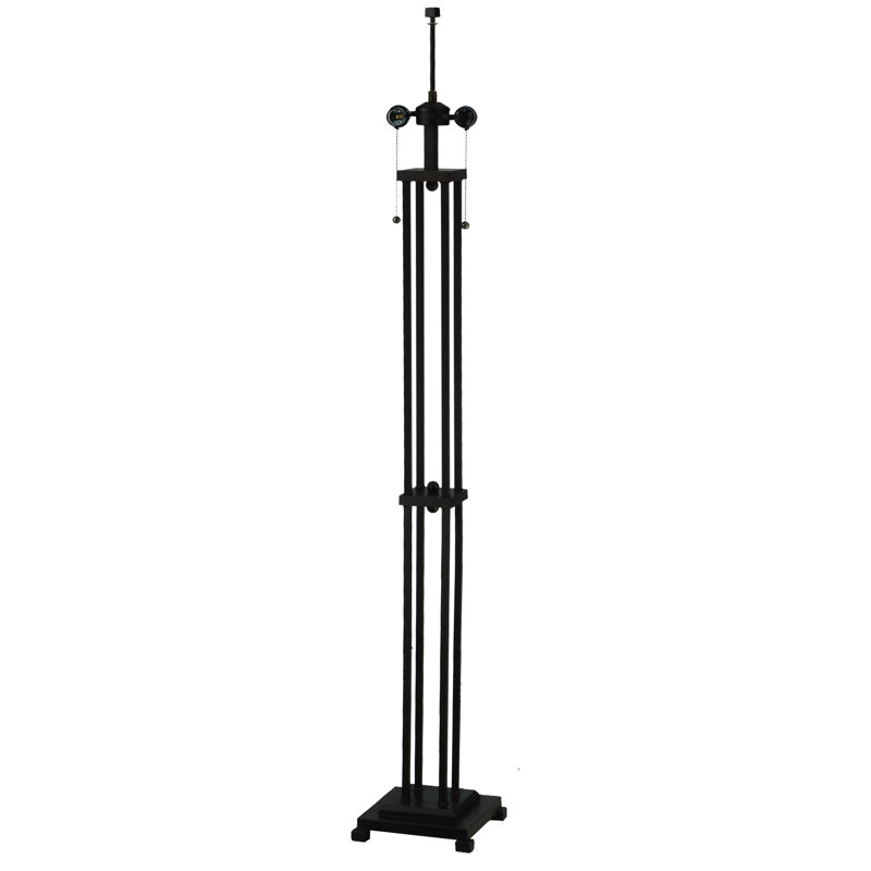 Abilene 56'' Mahogany Bronze Stained Glass Traditional Floor Lamp