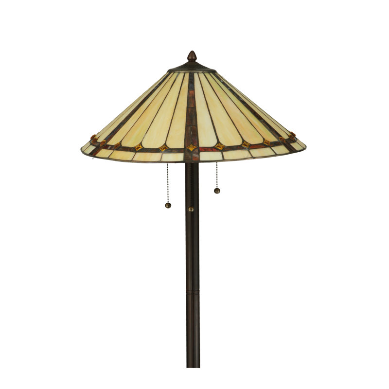 Belvidere 61'' Multicolor Stained Glass Floor Lamp
