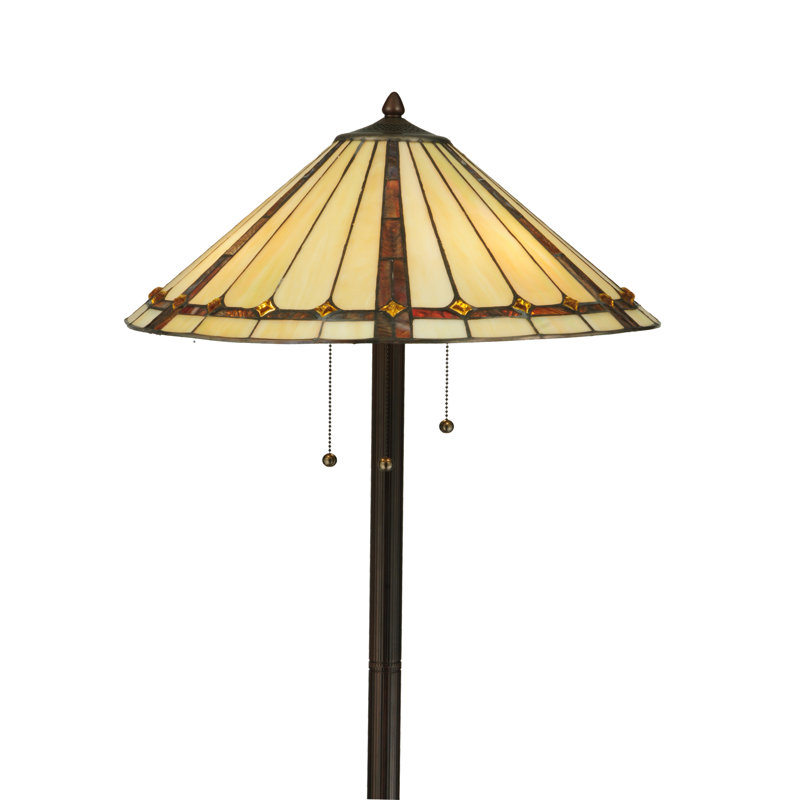 Belvidere 61'' Multicolor Stained Glass Floor Lamp