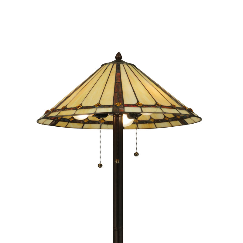 Belvidere 61'' Multicolor Stained Glass Floor Lamp