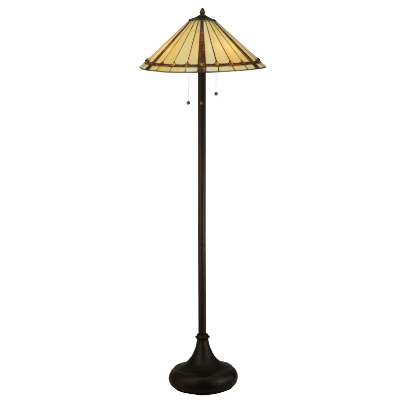 Belvidere 61'' Multicolor Stained Glass Floor Lamp