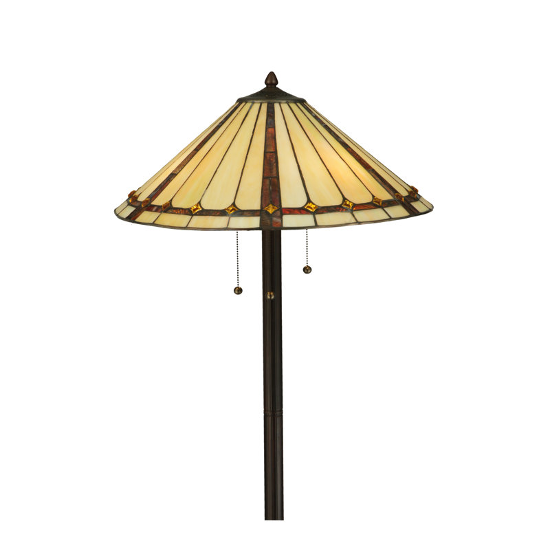 Belvidere 61'' Multicolor Stained Glass Floor Lamp