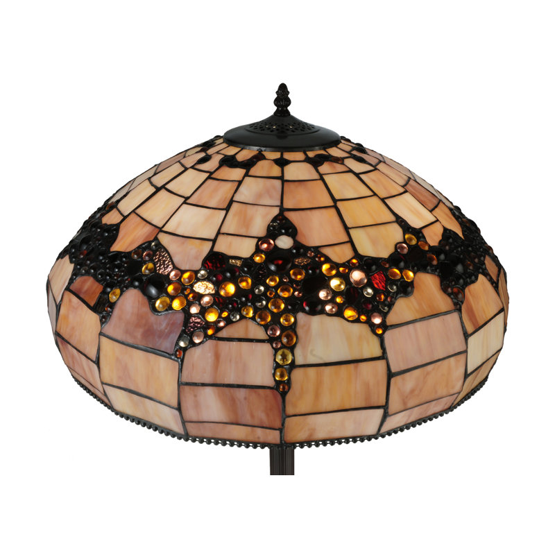 Concord Vineyard 66.5'' Stained Glass Bronze 3-Light Floor Lamp