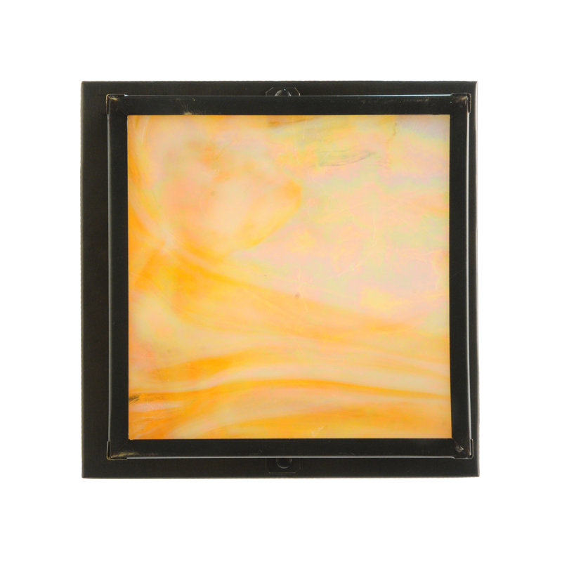 Hyde Park Mission 12" Dual-Light Glass Flush Mount - Brown