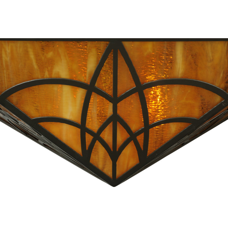 Scottsdale Bronze 2-Light Indoor/Outdoor Glass Flush Mount