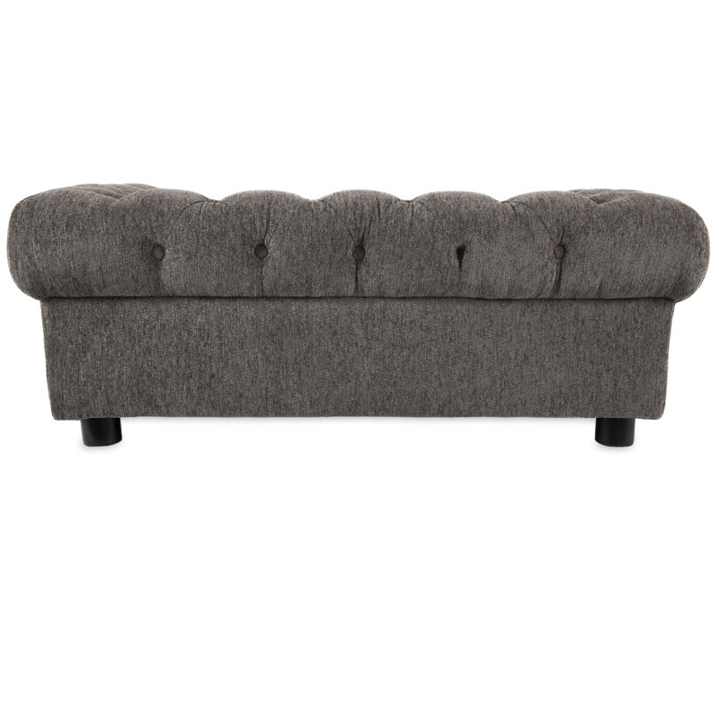 Elevated Chew-Resistant Large Dog Bed in Granite Stainless Steel