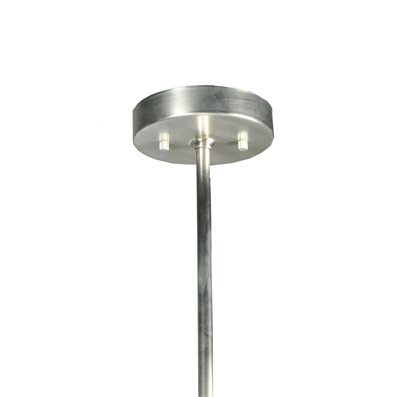 Hand-Forged Red Glass Mini Pendant Light with Chrome Finish