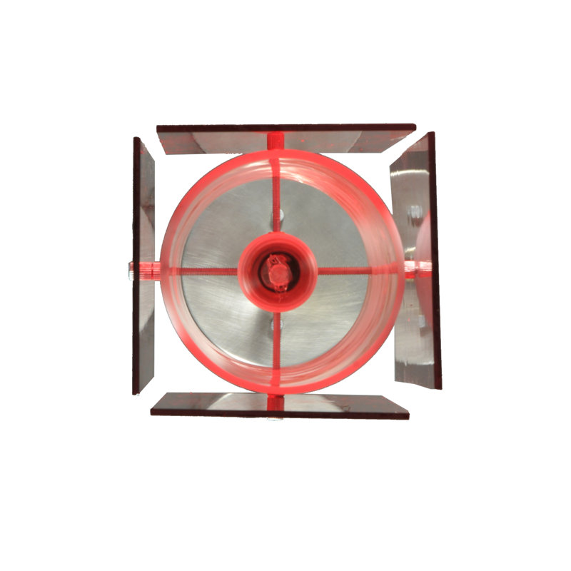 Hand-Forged Red Glass Mini Pendant Light with Chrome Finish