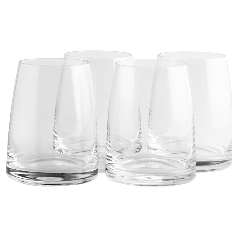 Elegant 11 oz. Lead-Free Crystal Whiskey Glass Set